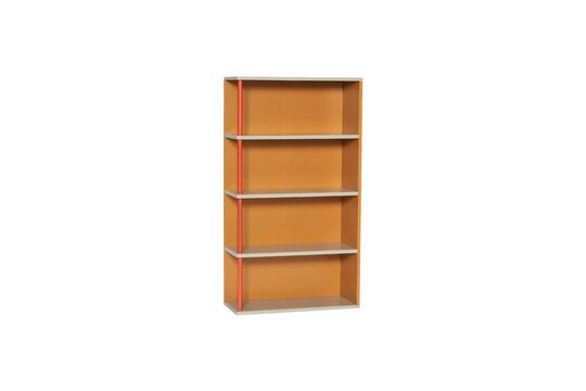 Wall shelf in orange ash wood Apollo Clipped