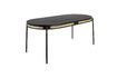 Miniature Webbing 6-seater black wood and rattan dining table 1