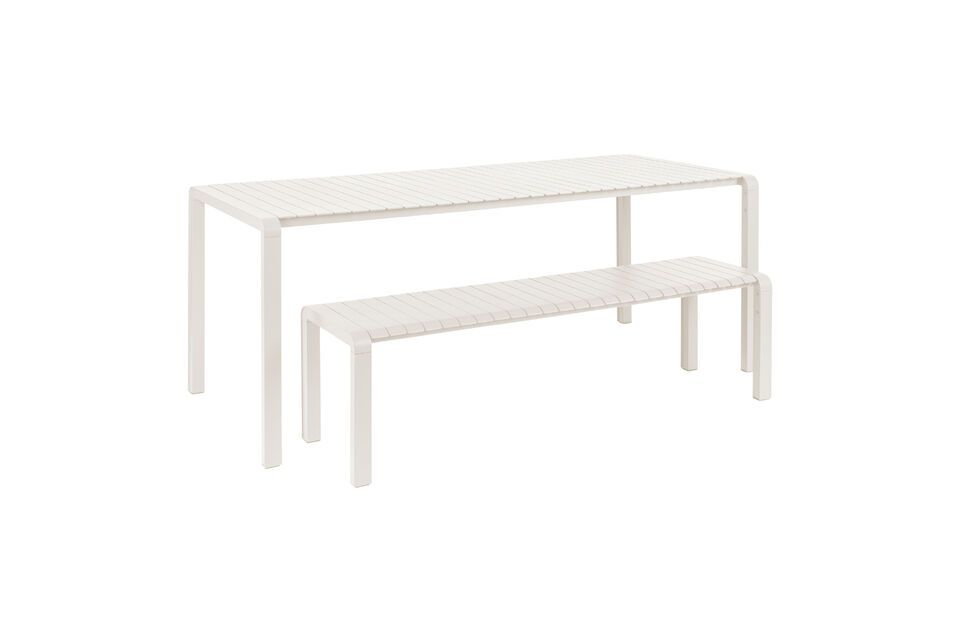 White aluminium bench Vondel - 4