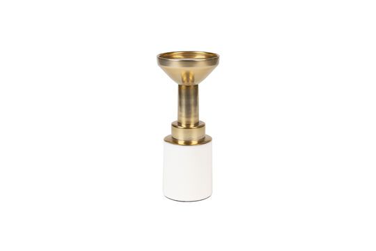 White aluminium candle holder Glam Clipped