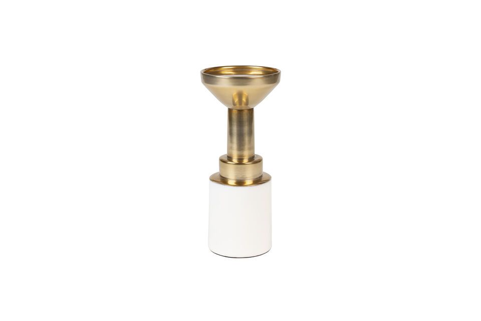 White aluminium candle holder Glam Zuiver