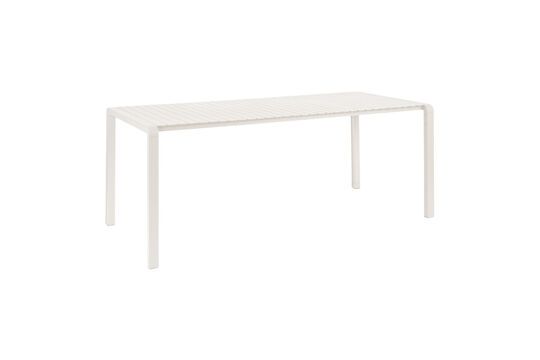 White aluminium dining table Vondel Clipped