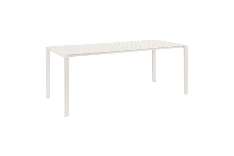 White aluminium dining table Vondel Zuiver