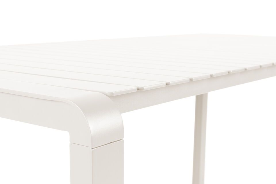 White aluminium dining table Vondel - 4