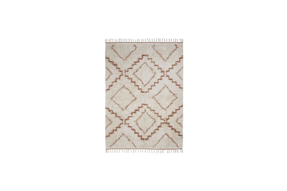 White and orange cotton carpet 200x140 cm Minis House Doctor