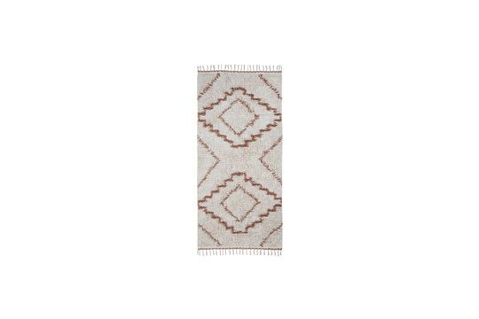 White and orange cotton carpet 200x90 cm Minis Clipped