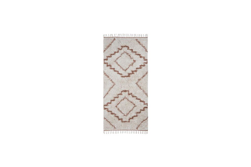 White and orange cotton carpet 200x90 cm Minis House Doctor