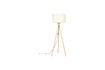 Miniature White bamboo floor lamp Fan 1