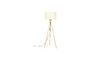 Miniature White bamboo floor lamp Fan Clipped