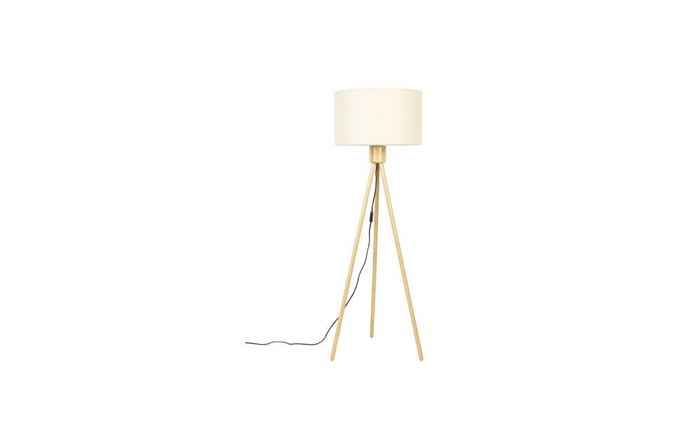 White bamboo floor lamp Fan Zuiver