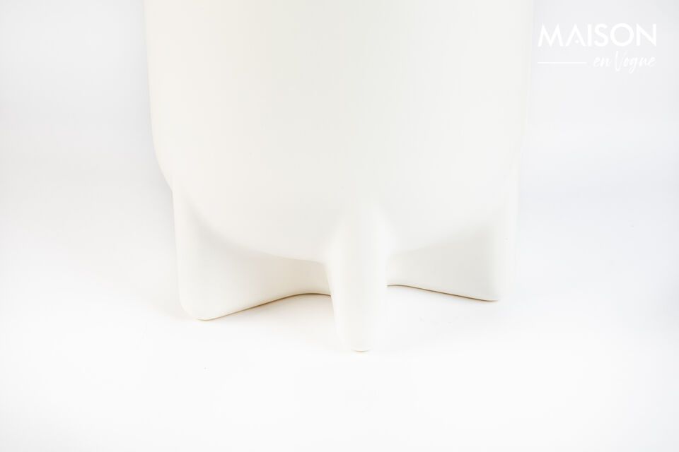 White ceramic vase 36 cm Bassin - 4