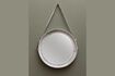 Miniature White cowhide mirror Grey 3