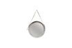 Miniature White cowhide mirror Grey 1