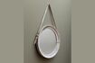 Miniature White cowhide mirror Grey 2