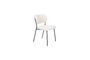 Miniature White curly fabric chair Jolien Clipped