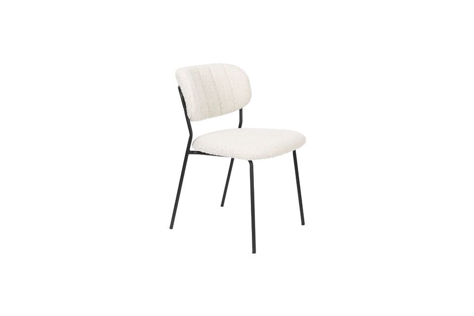 White curly fabric chair Jolien White Label