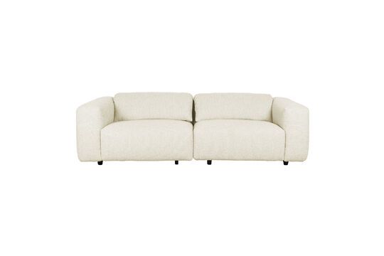 White fabric 3-seater sofa Wings Clipped