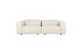 Miniature White fabric 3-seater sofa Wings Clipped