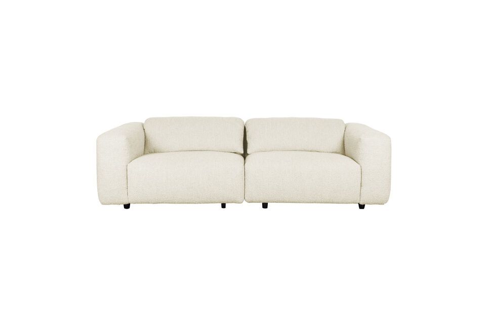 White fabric 3-seater sofa Wings Zuiver