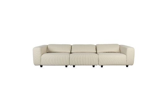 White fabric 5-seater sofa Wings Clipped