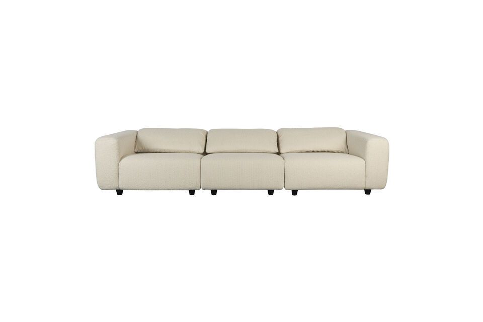 White fabric 5-seater sofa Wings Zuiver