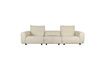 Miniature White fabric 5-seater sofa Wings 5