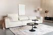 Miniature White fabric 5-seater sofa Wings 3