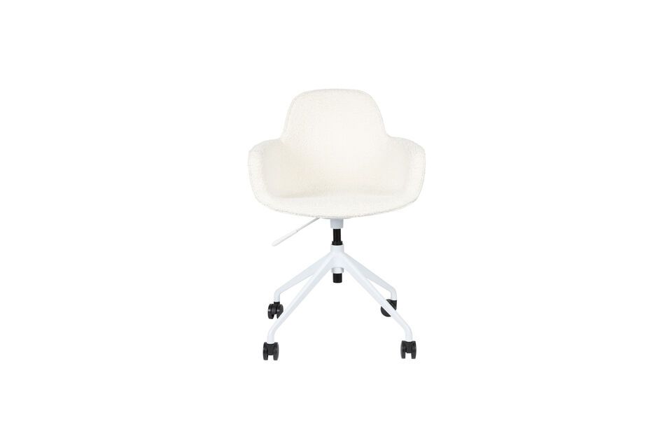 White fabric and plastic office chair Albert Kuip - 1