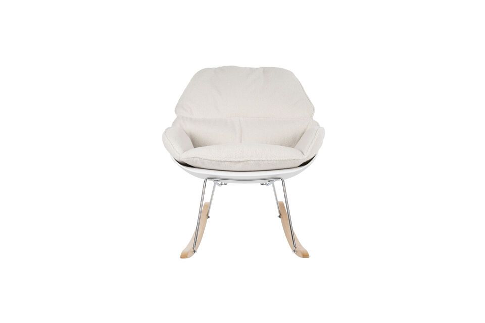 White fabric armchair Rocky - 2