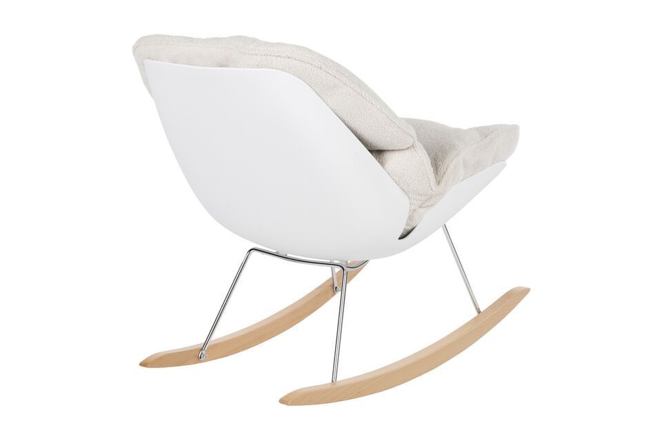 White fabric armchair Rocky - 4