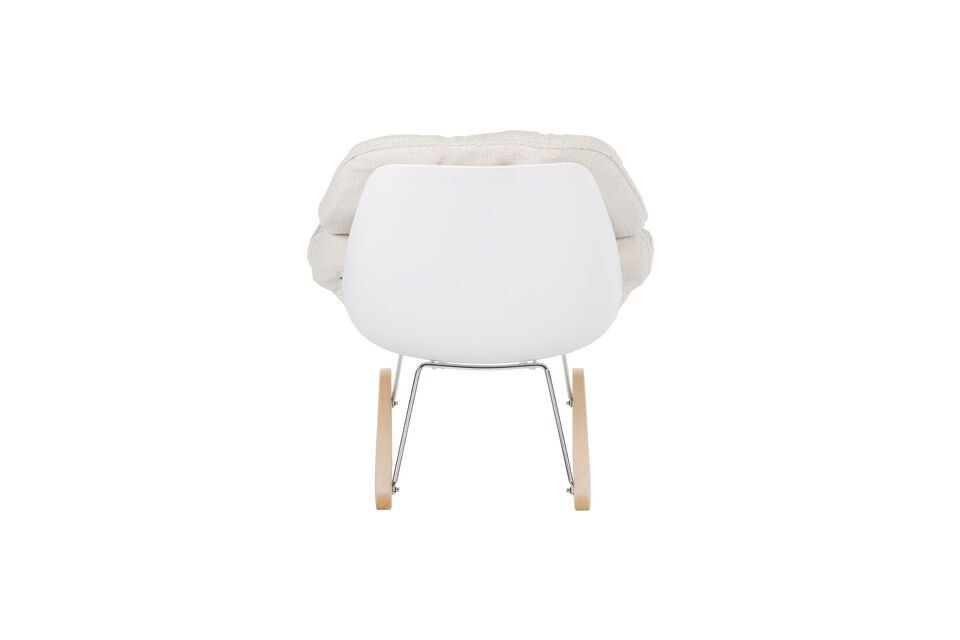 White fabric armchair Rocky - 5