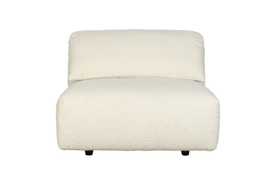 White fabric armchair Wings Clipped