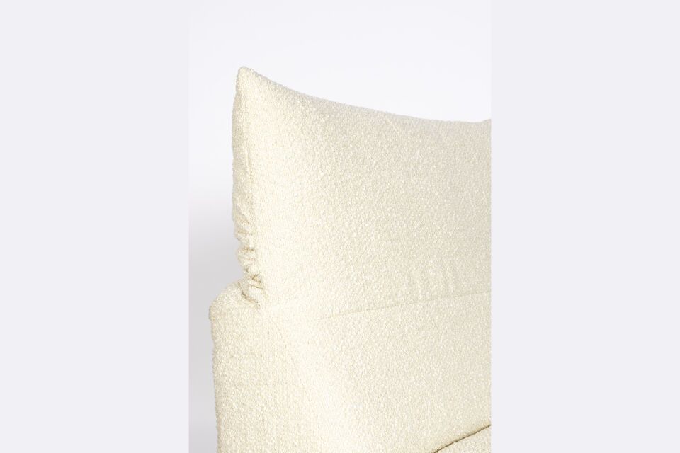 White fabric armchair Wings - 8