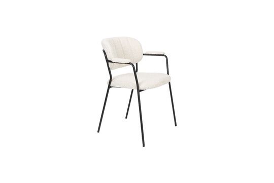 White fabric chair Jolien Clipped