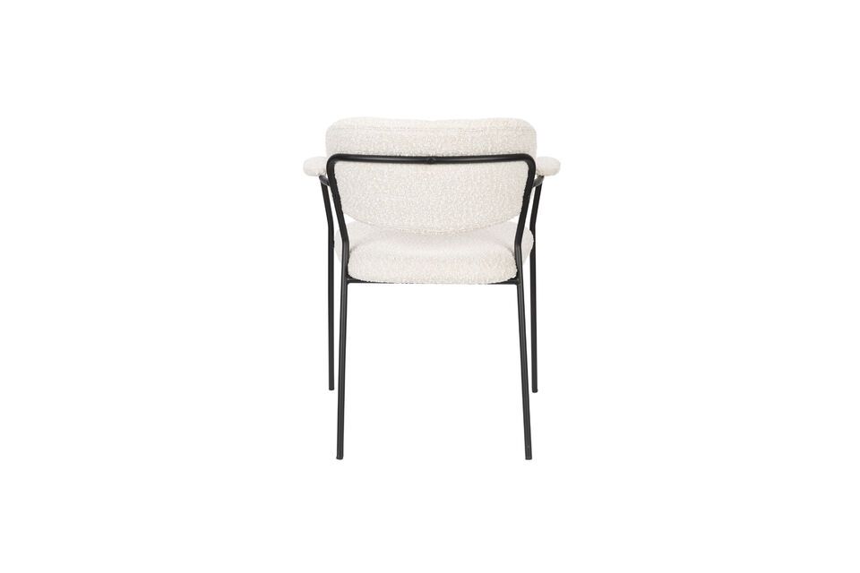 White fabric chair Jolien - 9