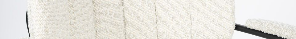 Material Details White fabric chair Jolien