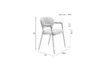 Miniature White fabric chair Jolien 12