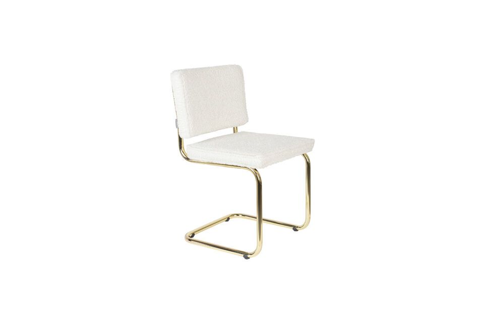 White fabric chair Teddy Zuiver