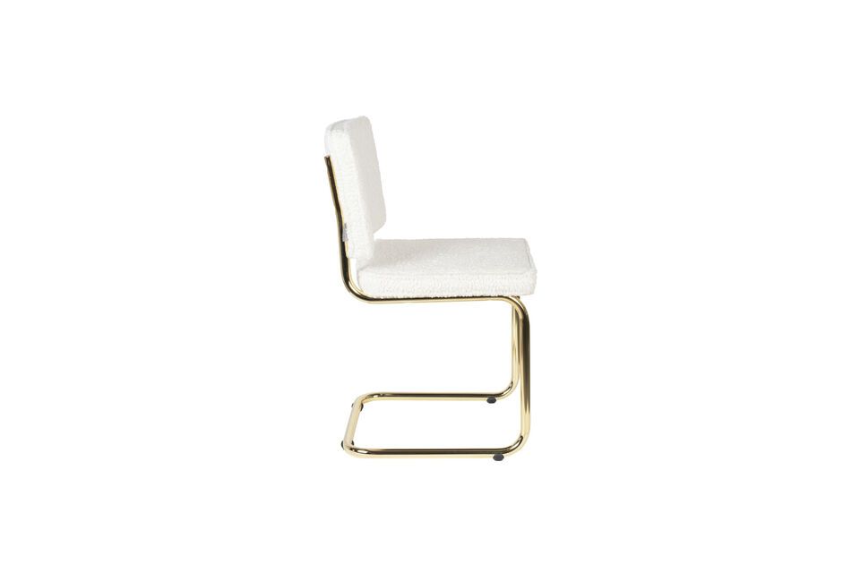 White fabric chair Teddy - 5