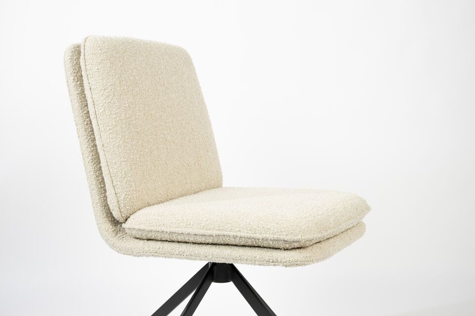 White fabric chair Tyler - 9