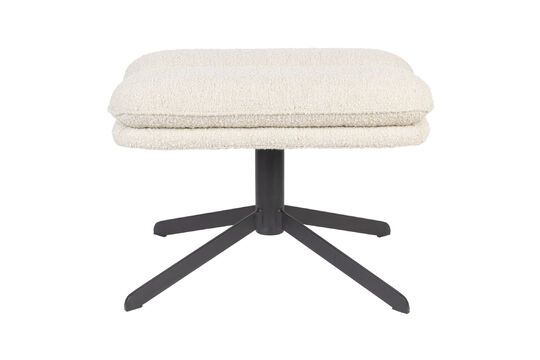 White fabric footrest Tyler Clipped