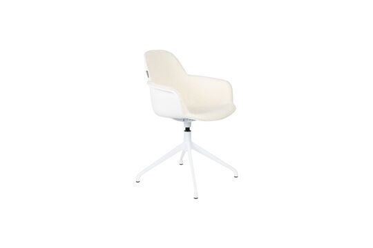 White fabric office chair Albert Kuip Clipped