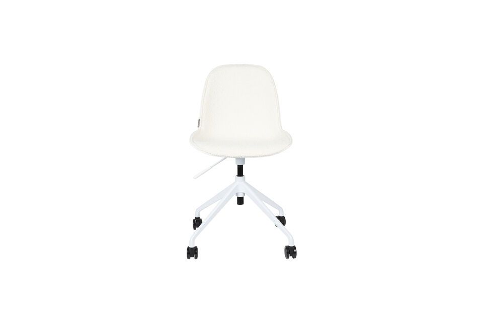 White fabric office chair with wheels Albert Kuip - 1