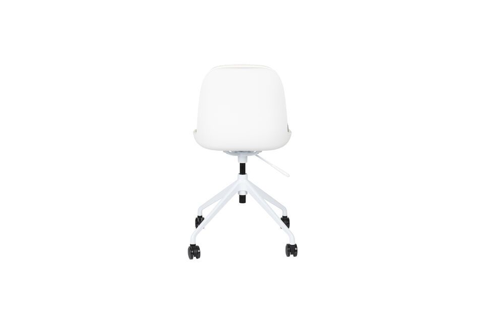 White fabric office chair with wheels Albert Kuip - 4