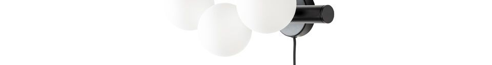 Material Details White glass wall lamp Monica