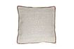 Miniature White linen and cinnamon cushion Opposites 1