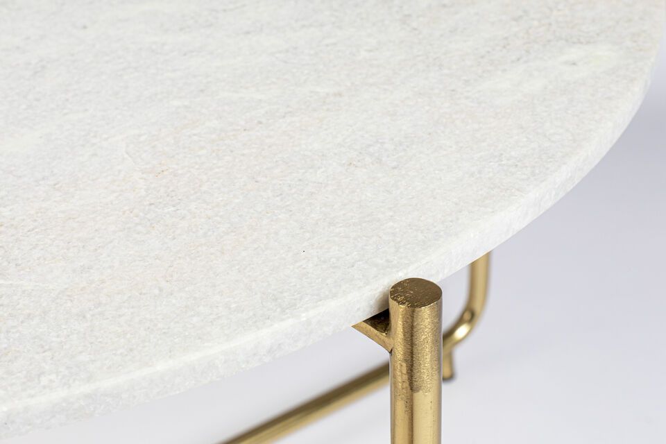 White marble coffee table Timpa - 4