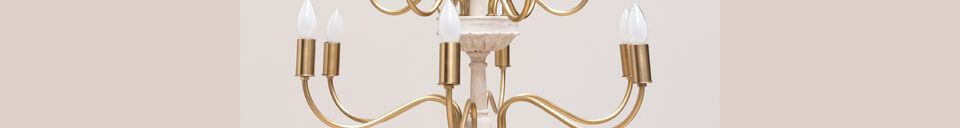 Material Details White metal chandelier Saumur