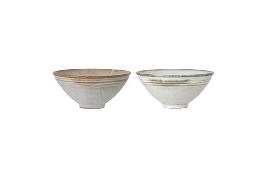 White stoneware bowls Masami