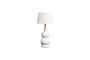 Miniature White stoneware table lamp Bilboquet Clipped